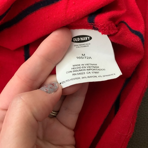 Red & Navy Striped Skirt - Picture 3 of 4